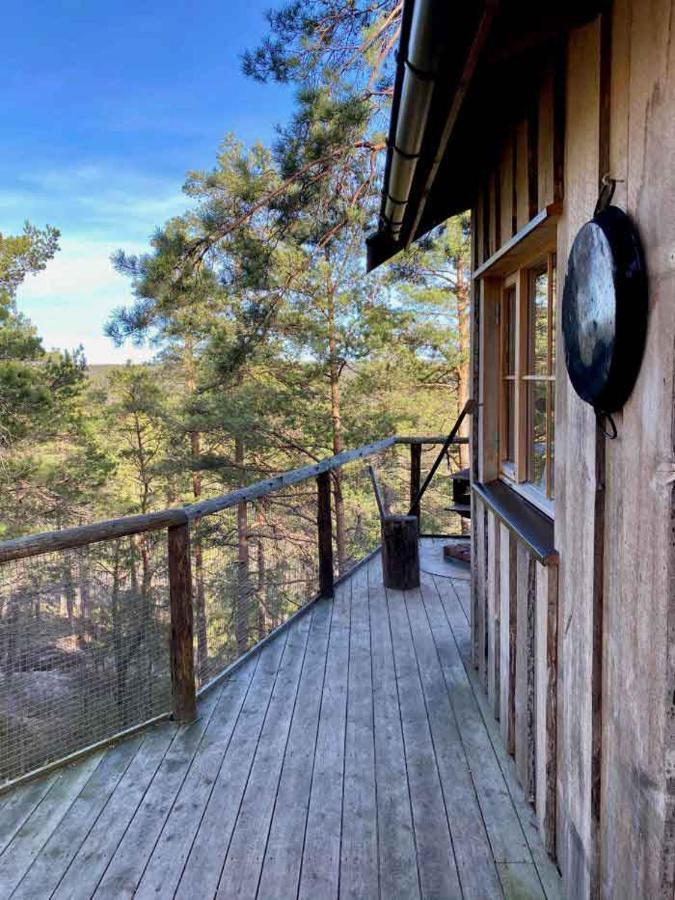Tretopphytter Pa Grensen - Elghytta Med Robat Og Gjeddefiske Halden Dış mekan fotoğraf